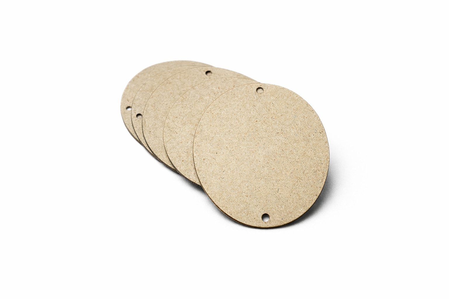 Wooden Round With Two holes MDF Cutout