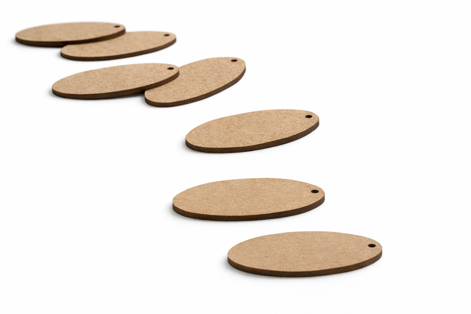 Wooden Oval Keychain Blank