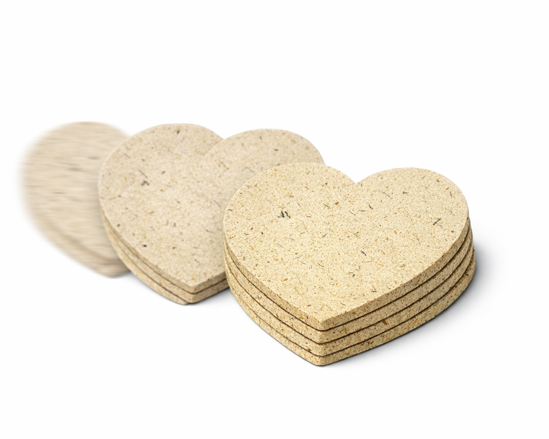 Wooden Heart Poker MDF Cutout