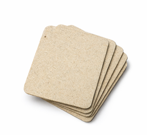 Wooden Plain Square MDF Cutout