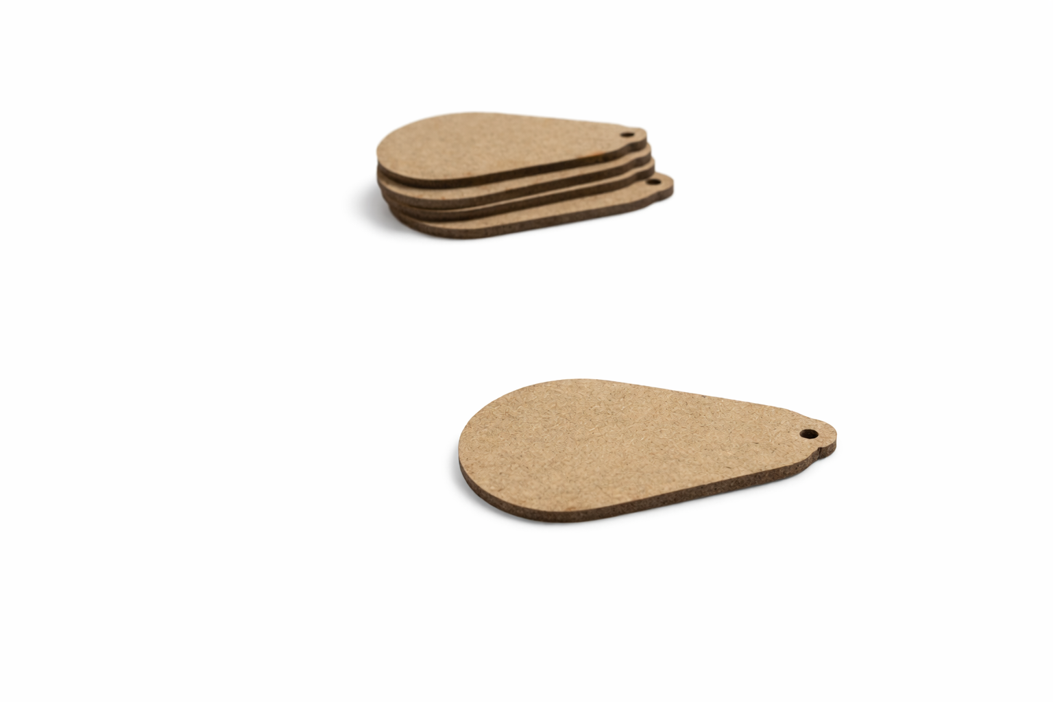 Wooden Teardrop Tag