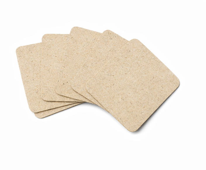 Wooden Plain Square MDF Cutout