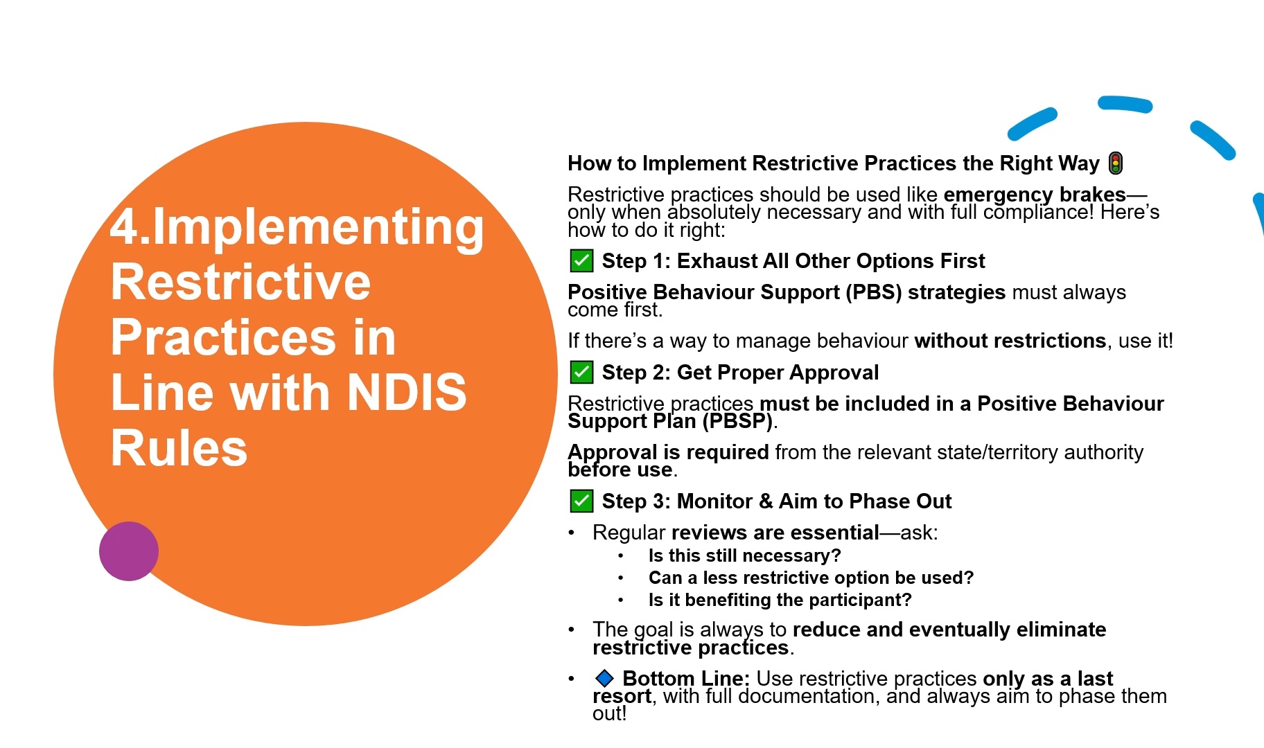 Implementing Restrictive Practices with NDIS