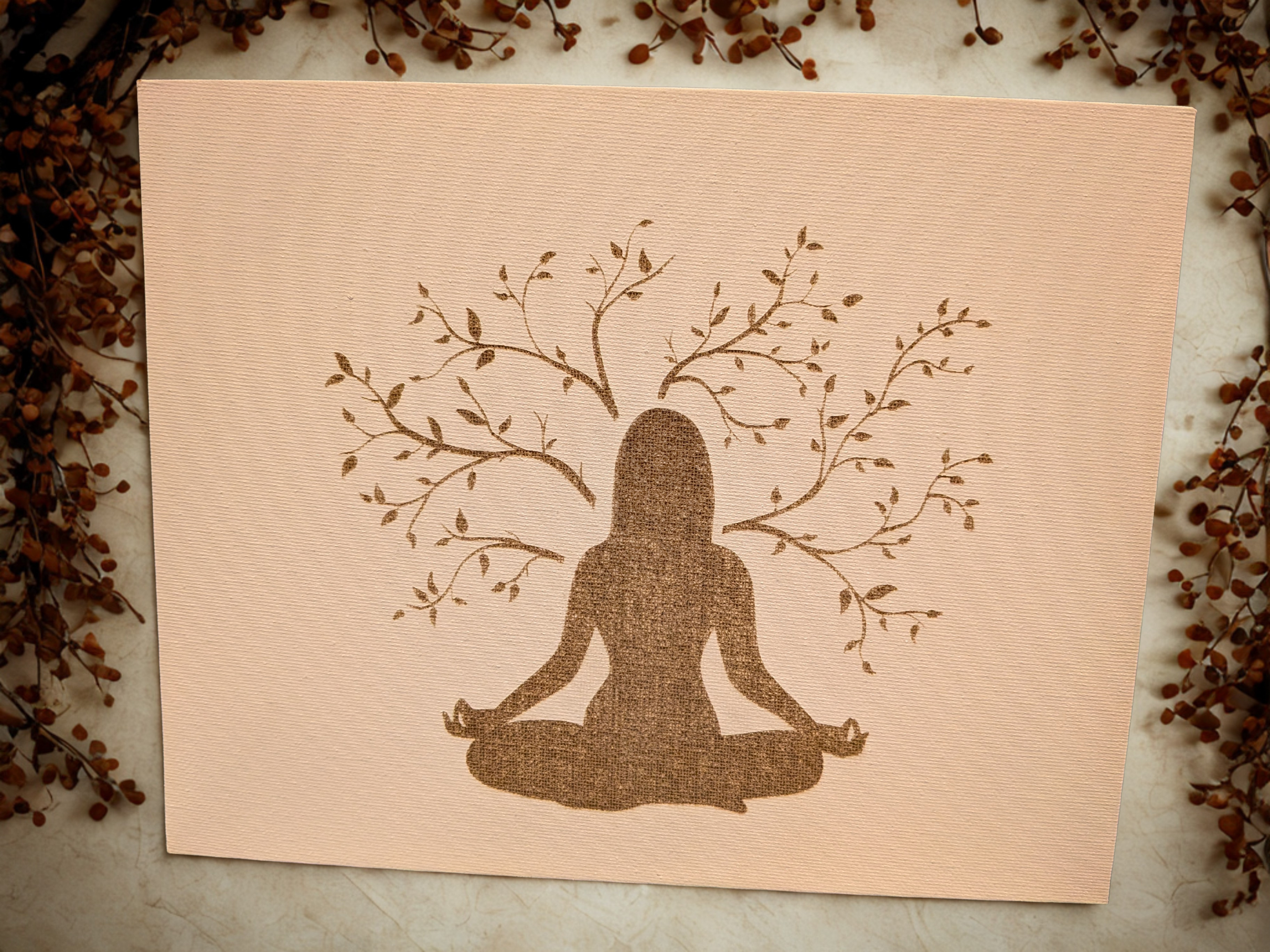 Meditation-Themed Canvas Panel
