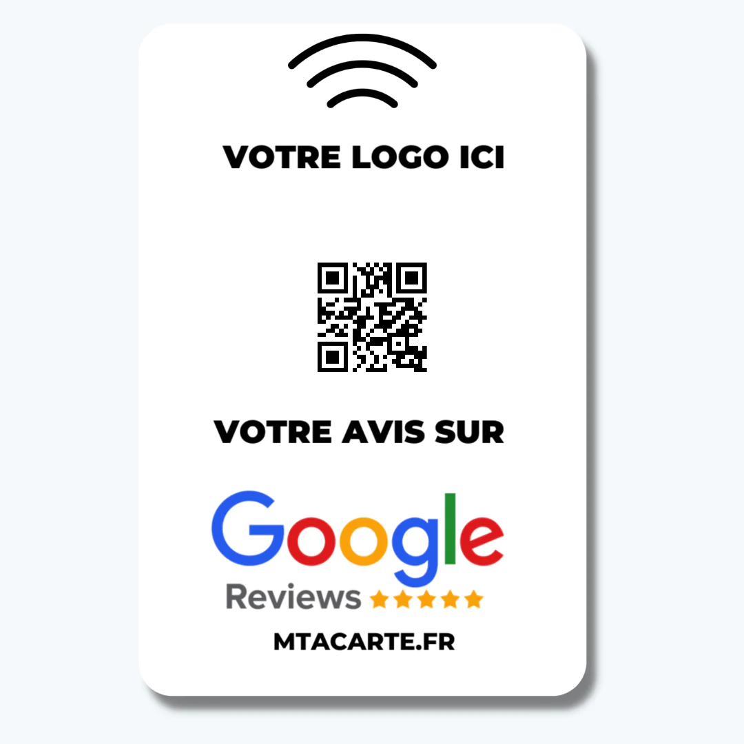 Carte avis Google fabriquée en Guadeloupe