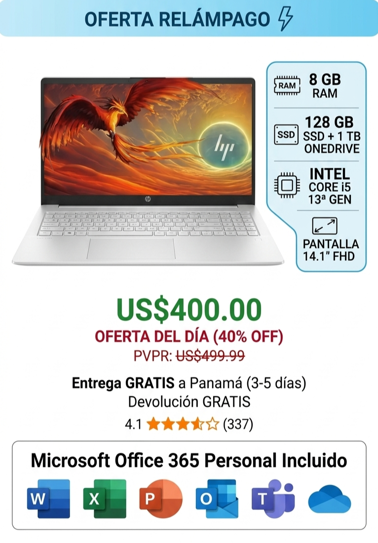 HP 14" Laptop Intel Core i5