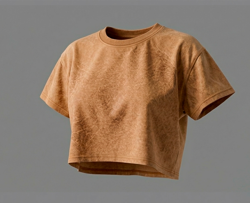 Camiseta Crop Top Acid Wash