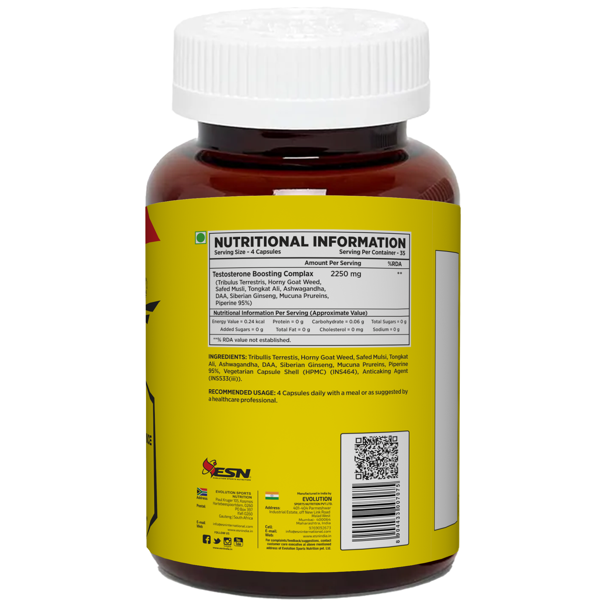 ESN Professional Series Testo Boost – 140 Vegetarian Capsules