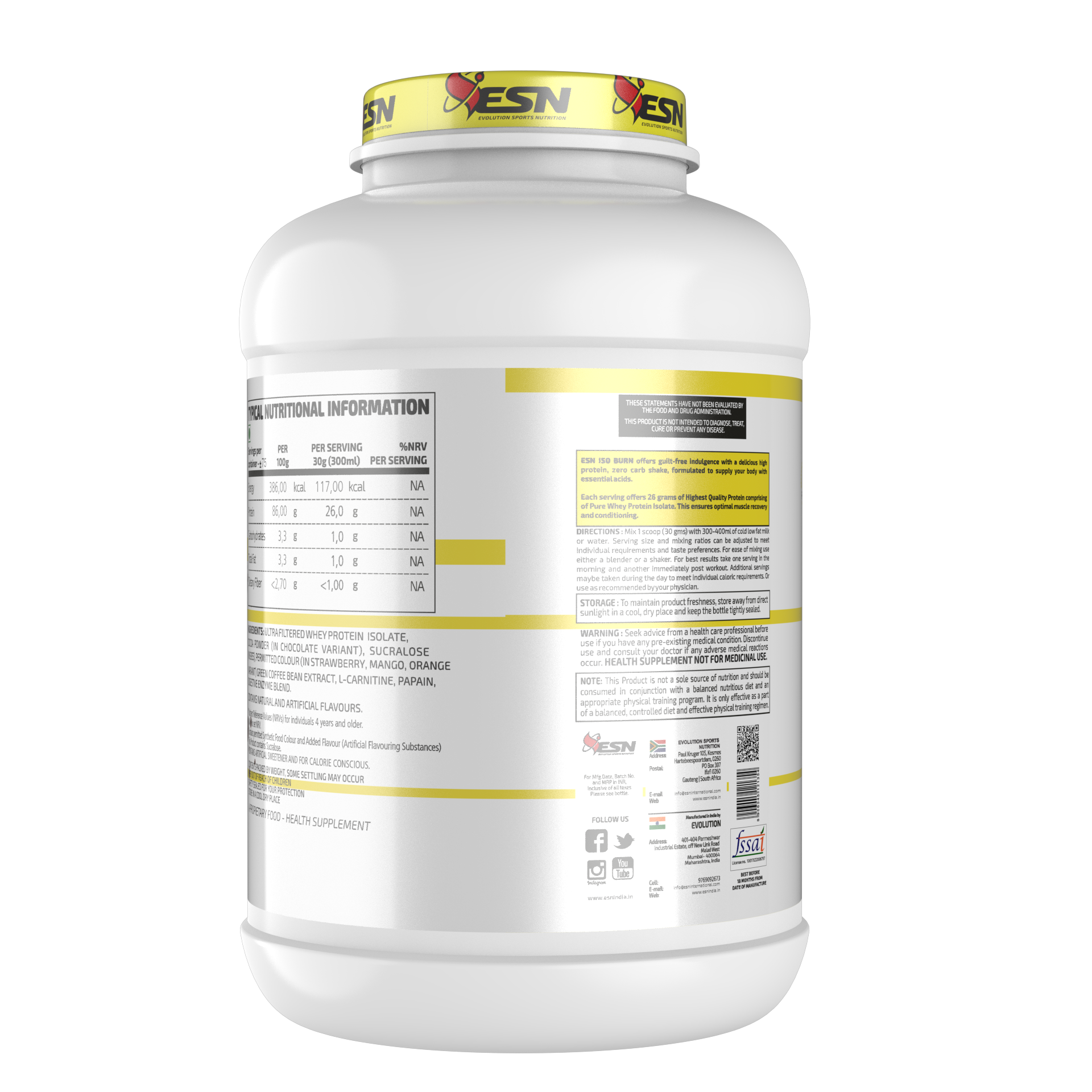 ESN ISO BURN – Whey Isolate for Fat Loss & Lean Muscle
