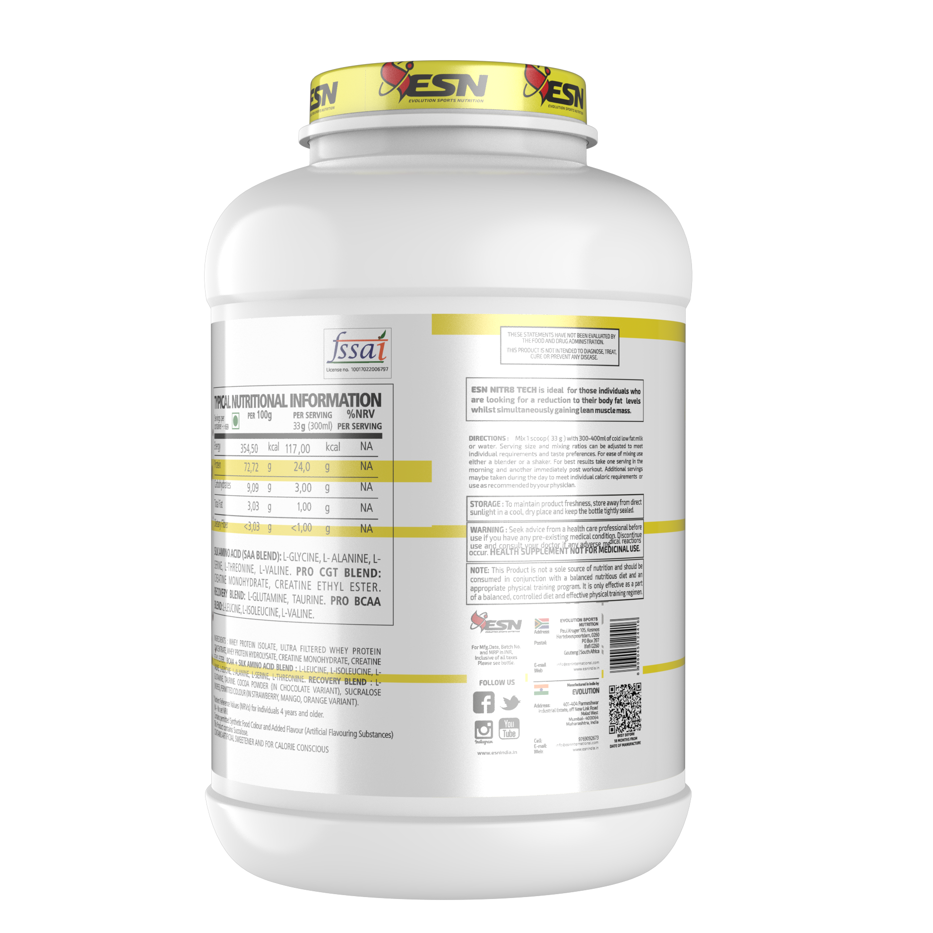 ESN NITR8 TECH – Lean Muscle Building Whey Protein Formula