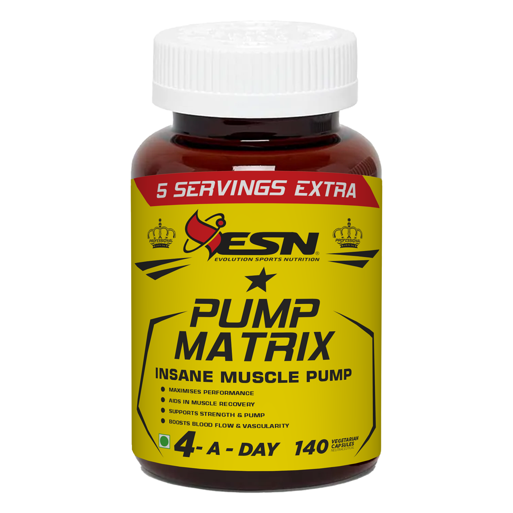 ESN Professional Series Pump Matrix – 140 Vegetarian Capsules