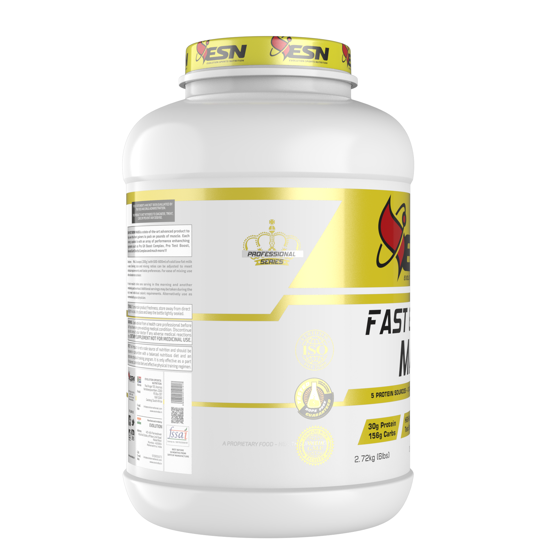 ESN Professional Series Fast Grow Mass – Advanced Mass Gainer for Rapid Muscle Growth