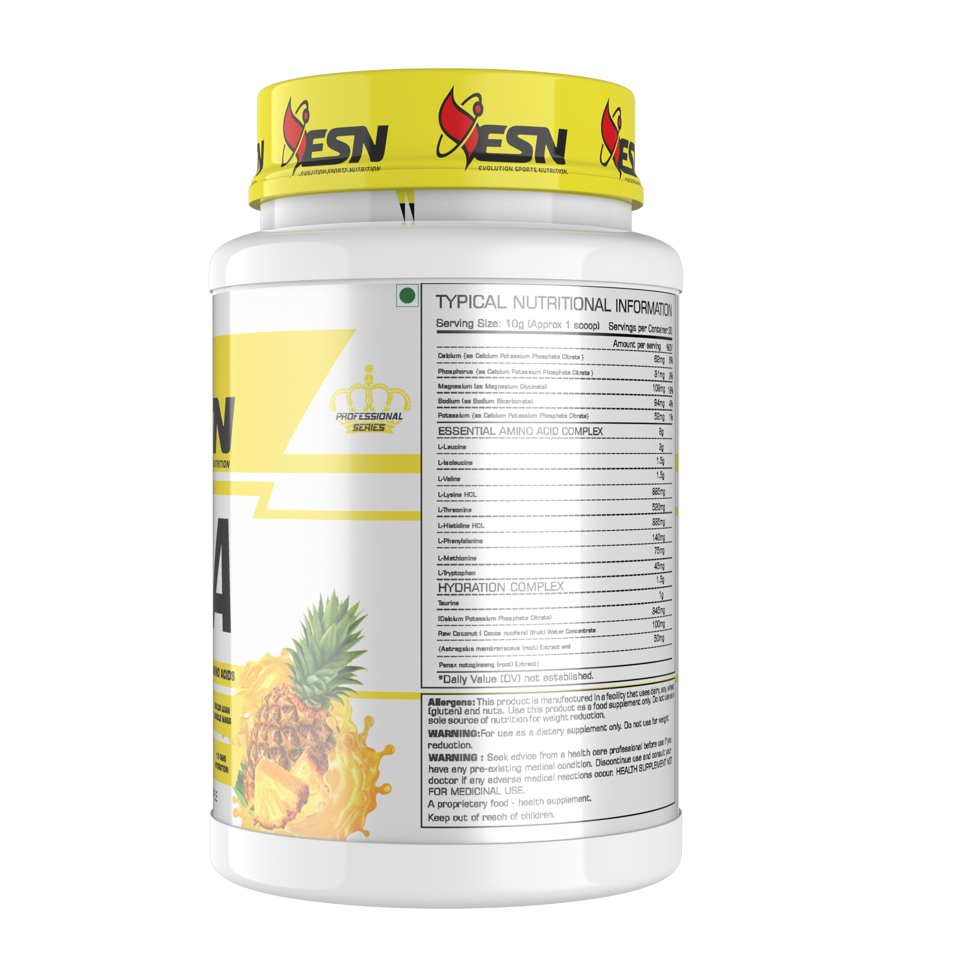 ESN EAA + Hydration Powder – High Performance Amino Acids for Muscle Recovery & Endurance | 300 g