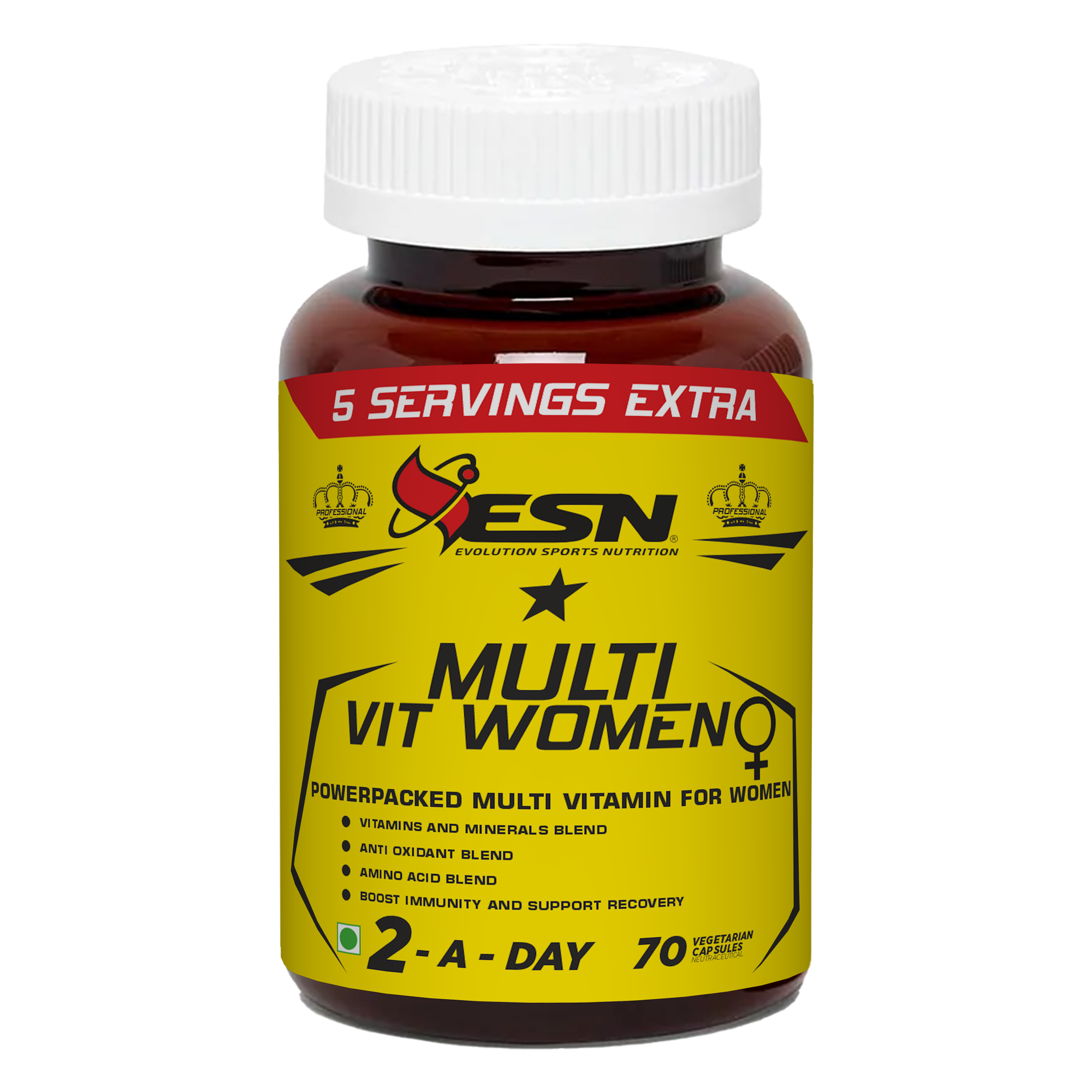 ESN Multi Vit Women – Powerpacked Multi Vitamin for Women (70 Vegetarian Capsules)