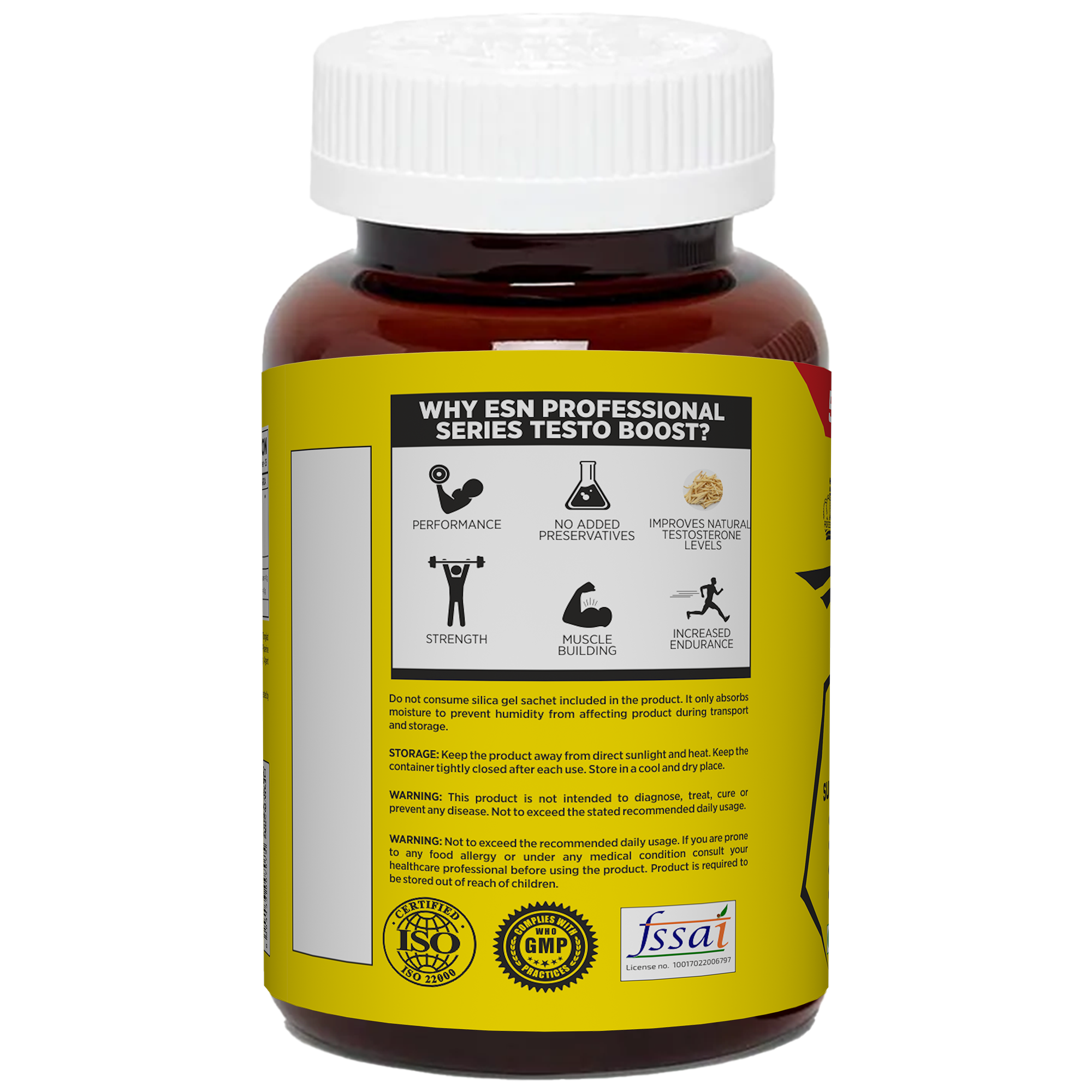 ESN Professional Series Testo Boost – 140 Vegetarian Capsules