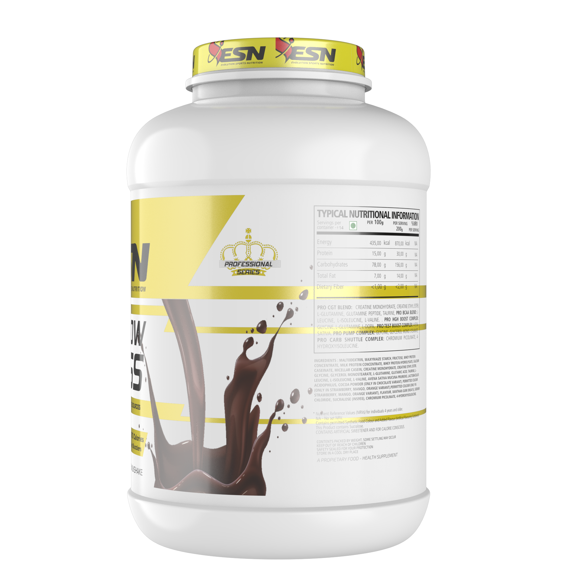 ESN Professional Series Fast Grow Mass – Advanced Mass Gainer for Rapid Muscle Growth