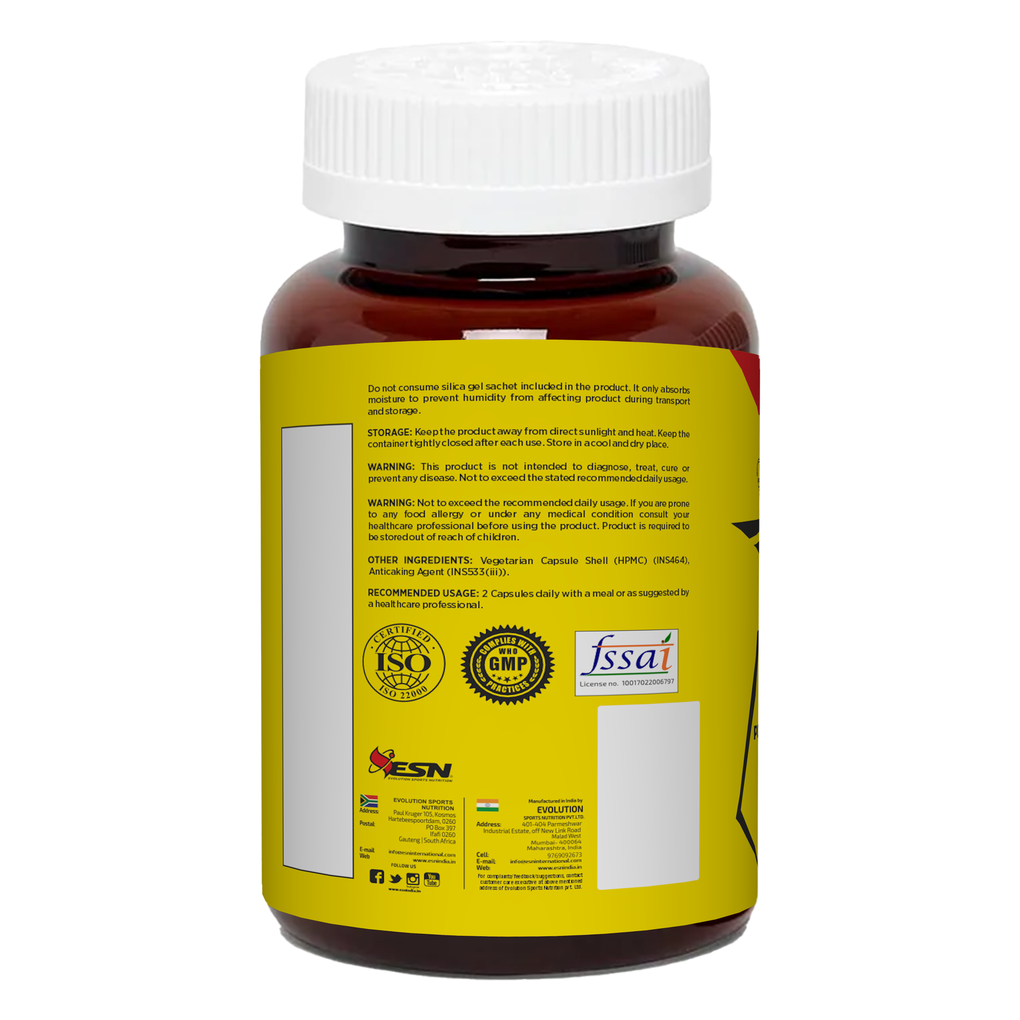 ESN Multi Vit Men — Powerpacked Multi Vitamin for Men70 Vegetarian Capsules | 2-A-Day Formula | 35 Servings