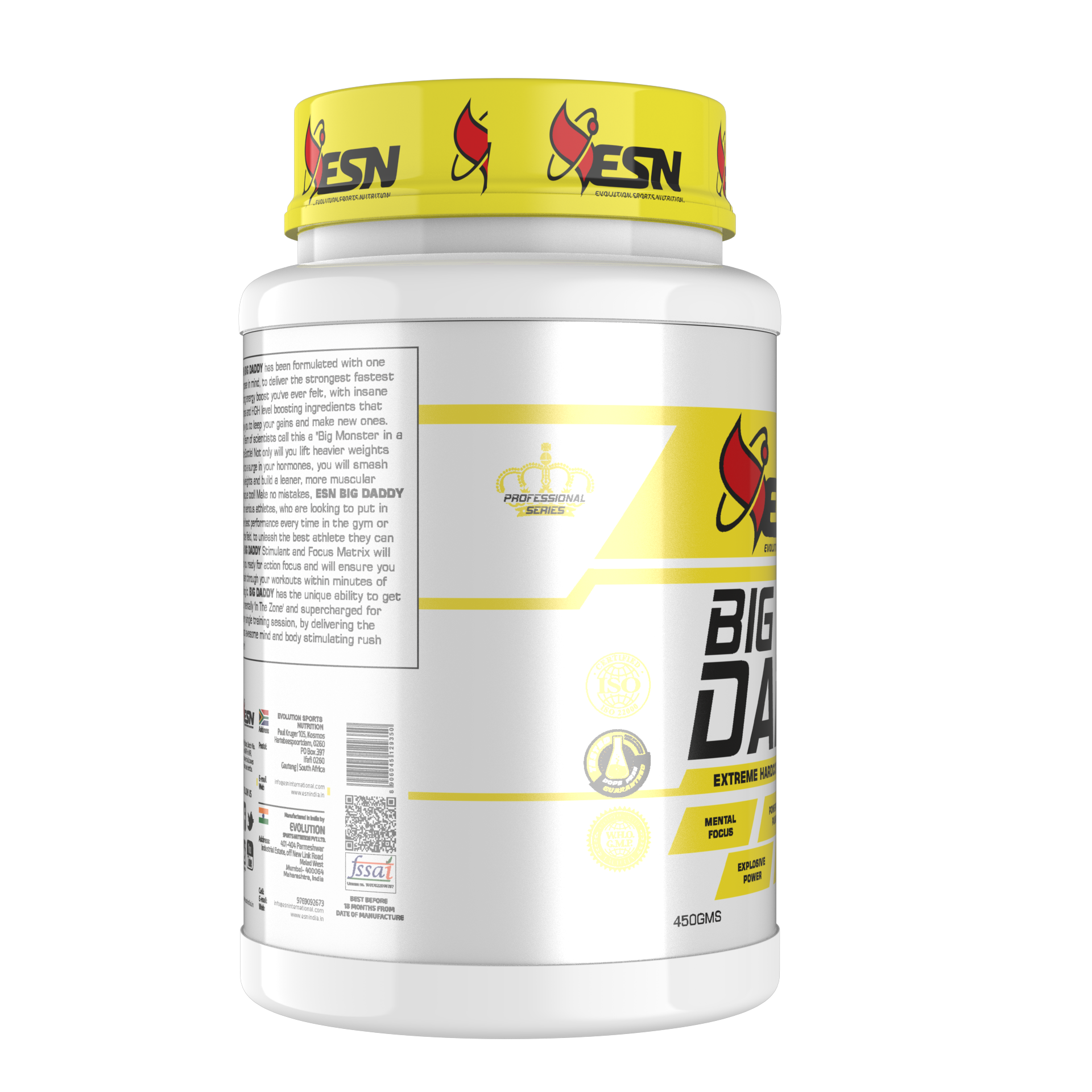 ESN Big Daddy – Extreme Hardcore Pre-Workout - 450 g