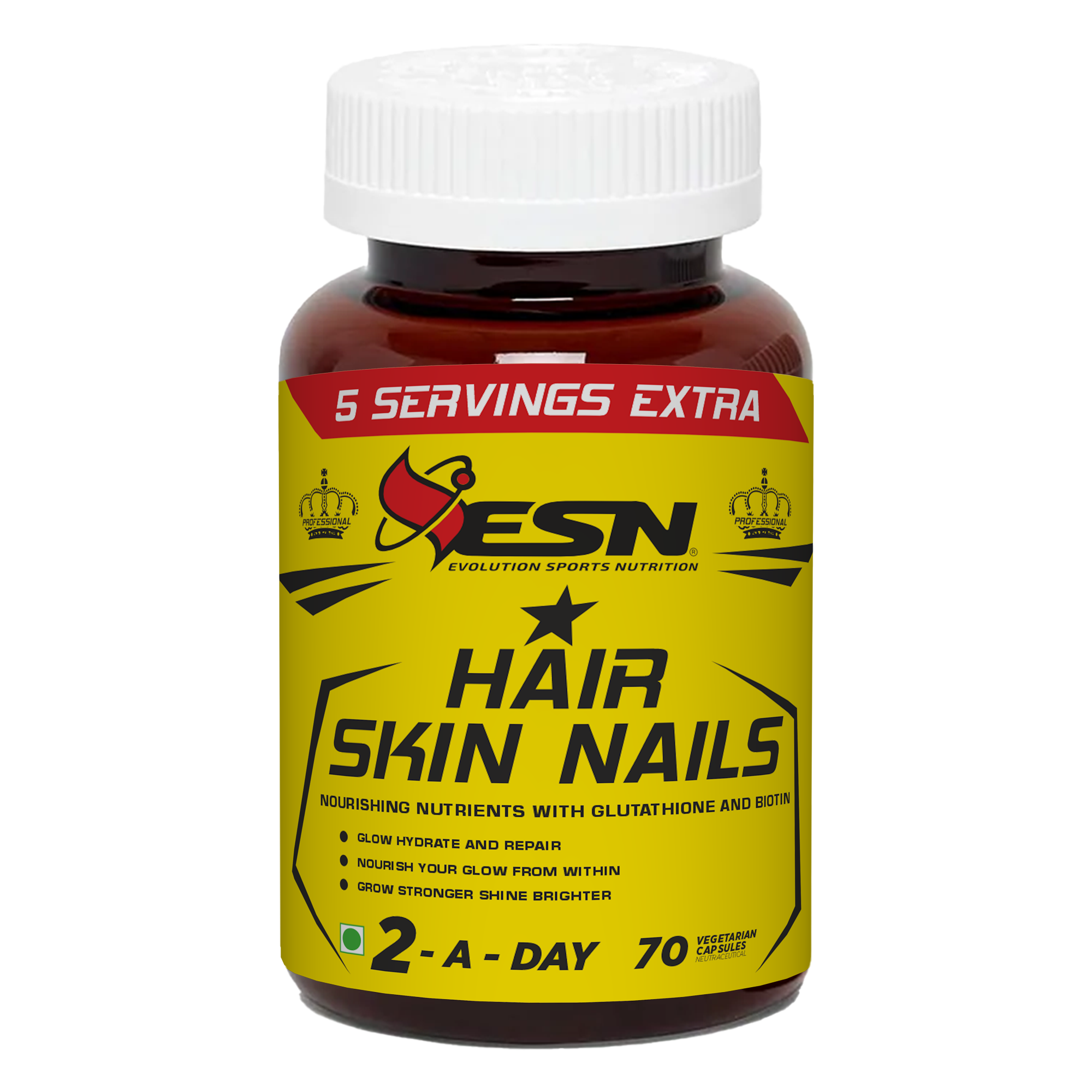 ESN Professional Series Hair Skin Nails – 70 Vegetarian Capsules