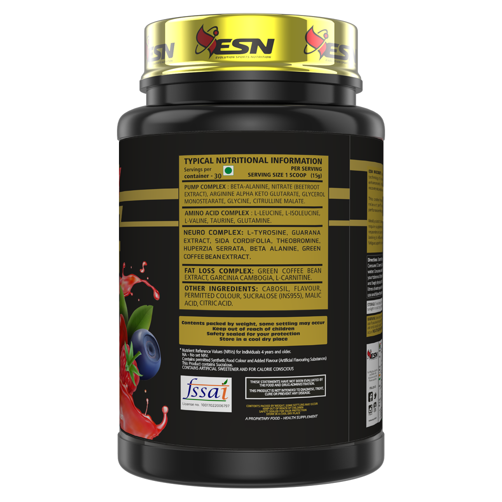 ESN Knockout Pre-Workout + Body Sculpt Agent | 450 g