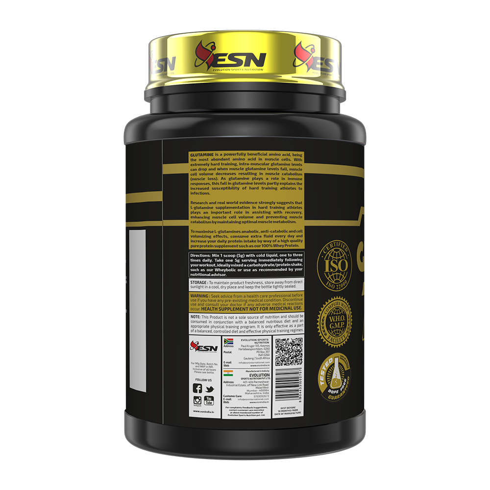 ESN Ripped Series Glutamine – 300g | 60 Servings
