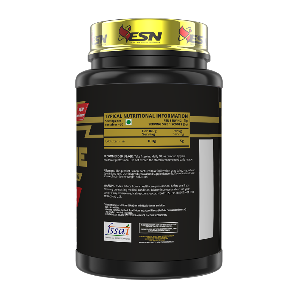 ESN Ripped Series Glutamine – 300g | 60 Servings