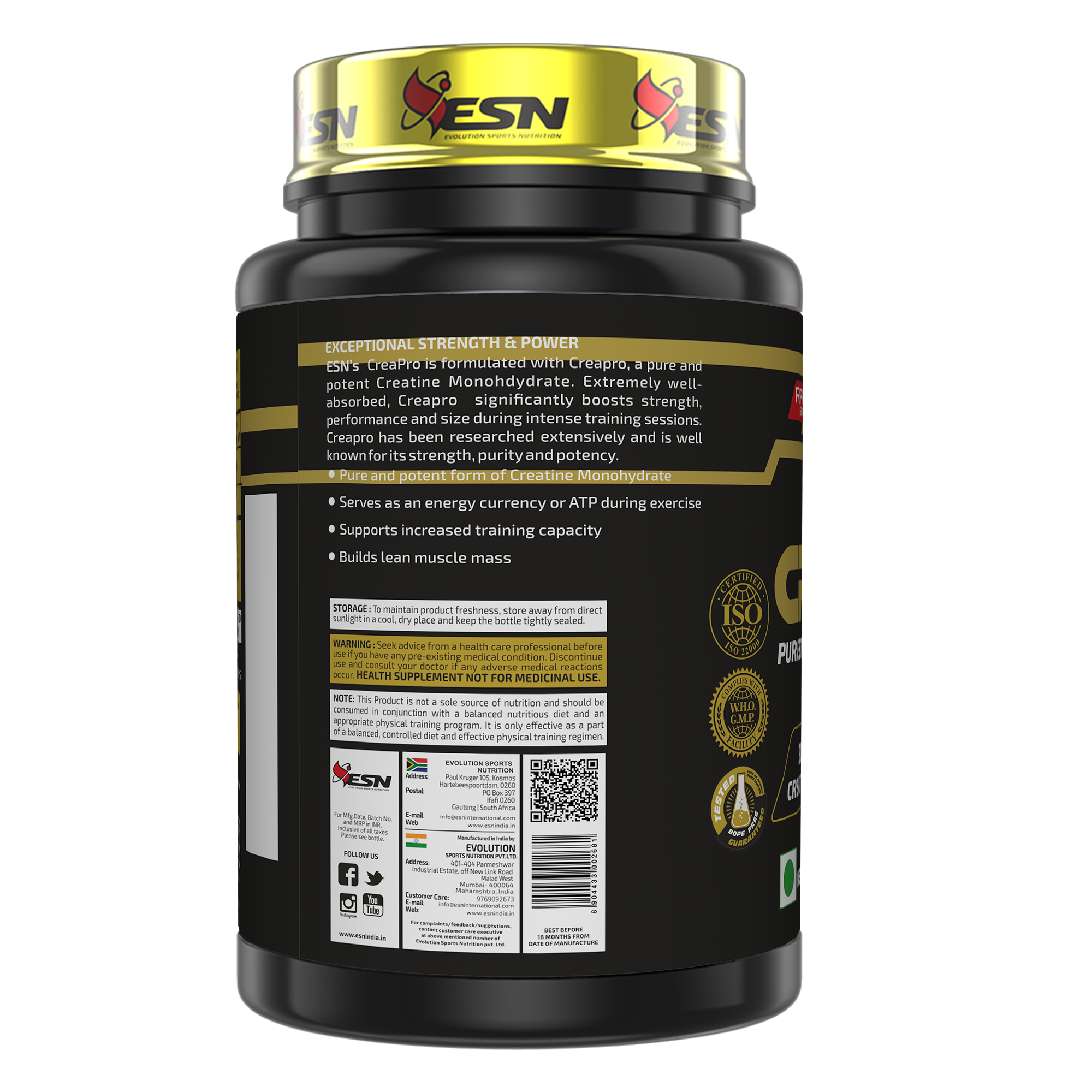 ESN Ripped Series CreaPro Creatine Monohydrate