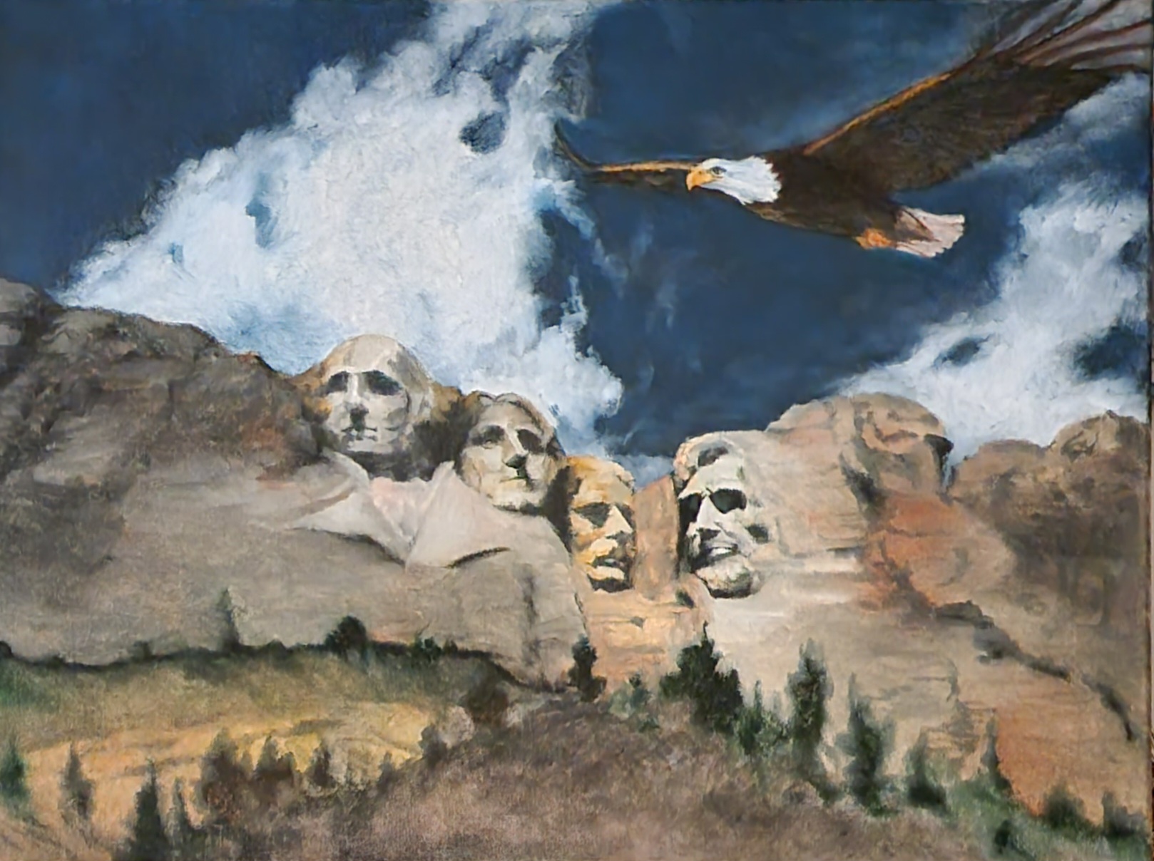 Mount Rushmore & Eagle