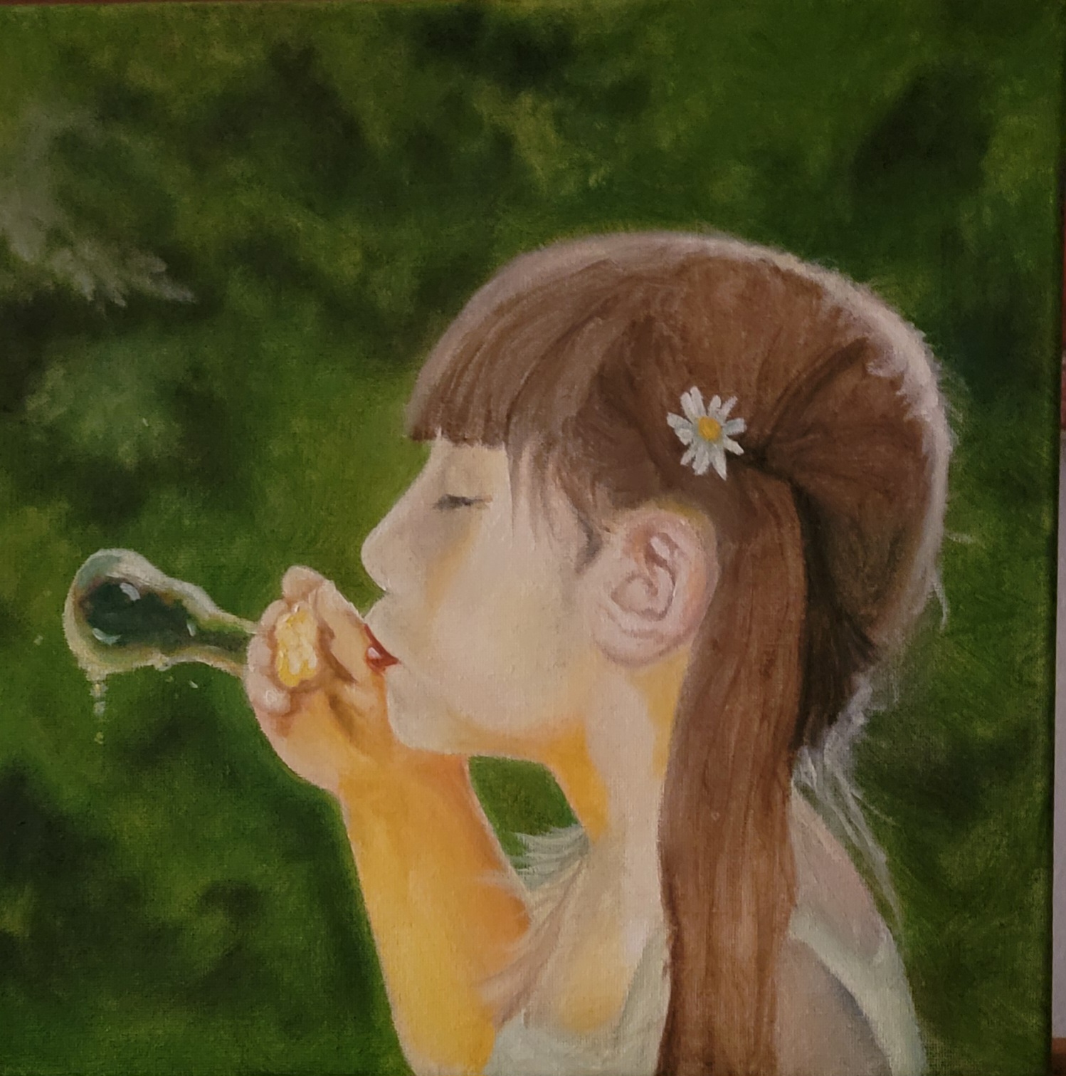 "Bubble Fun" - Painting one of tryptic (set of 3  paintings) 