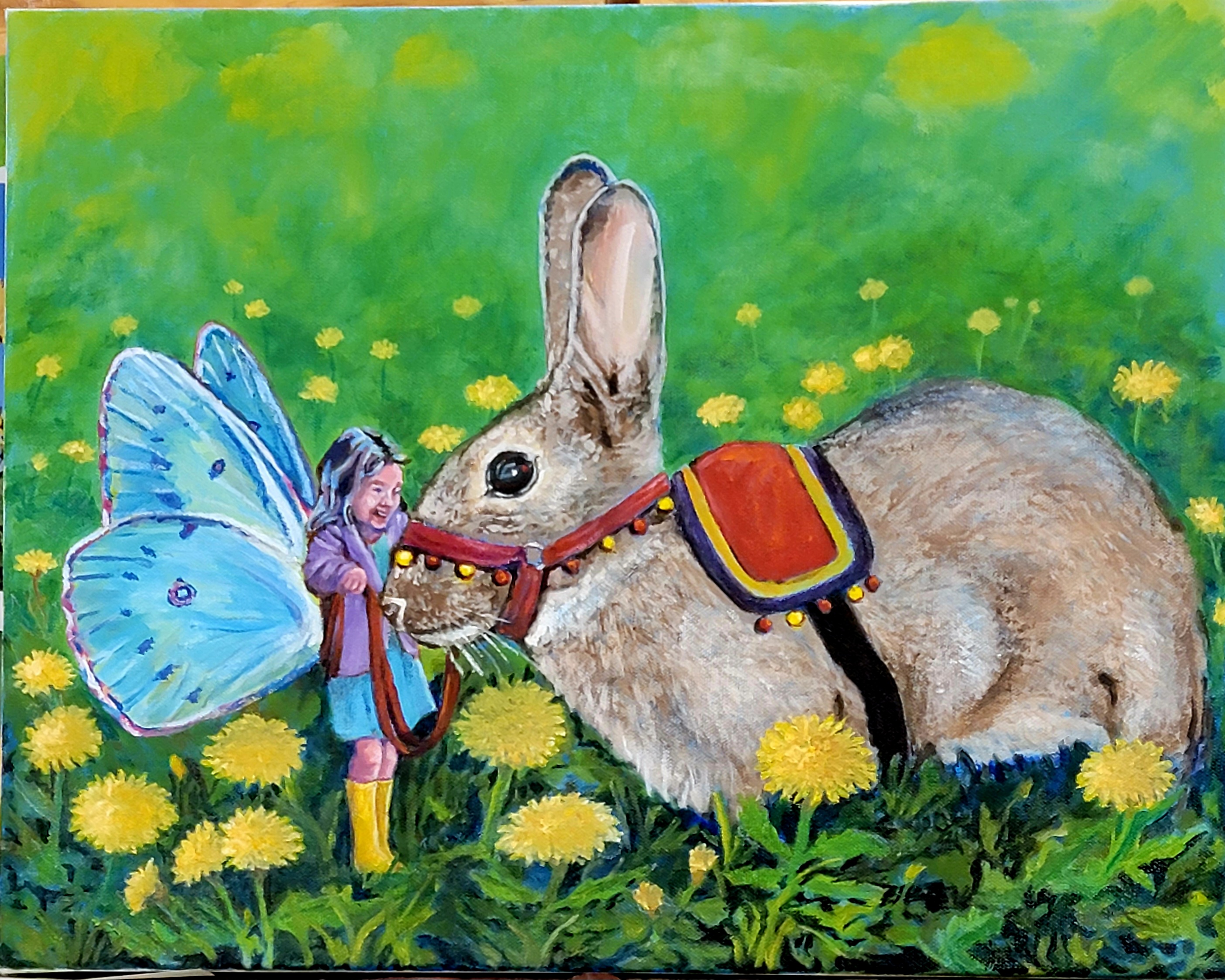 Fairie Girl with Bunny Stead
