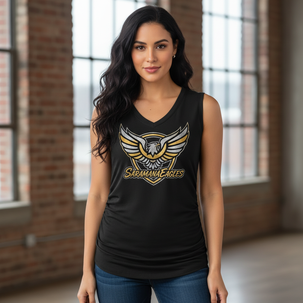 Saramana Eagles Sleeveless V-Neck Tee