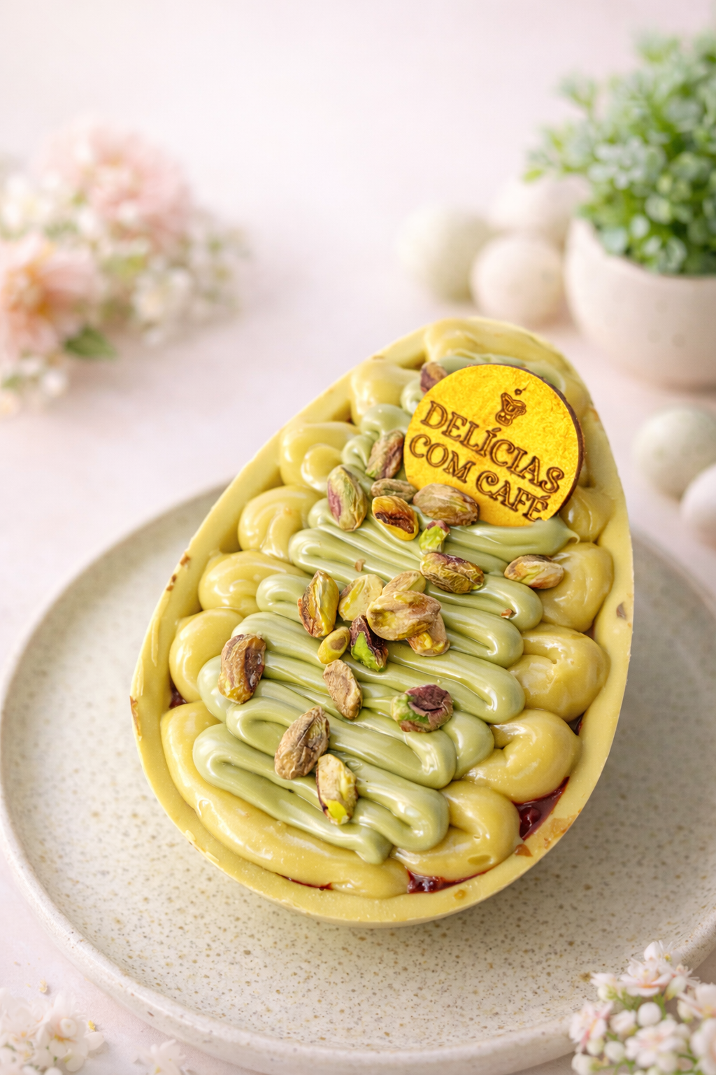 Ovo de Colher Pistache e Frutas Vermelhas – 500g