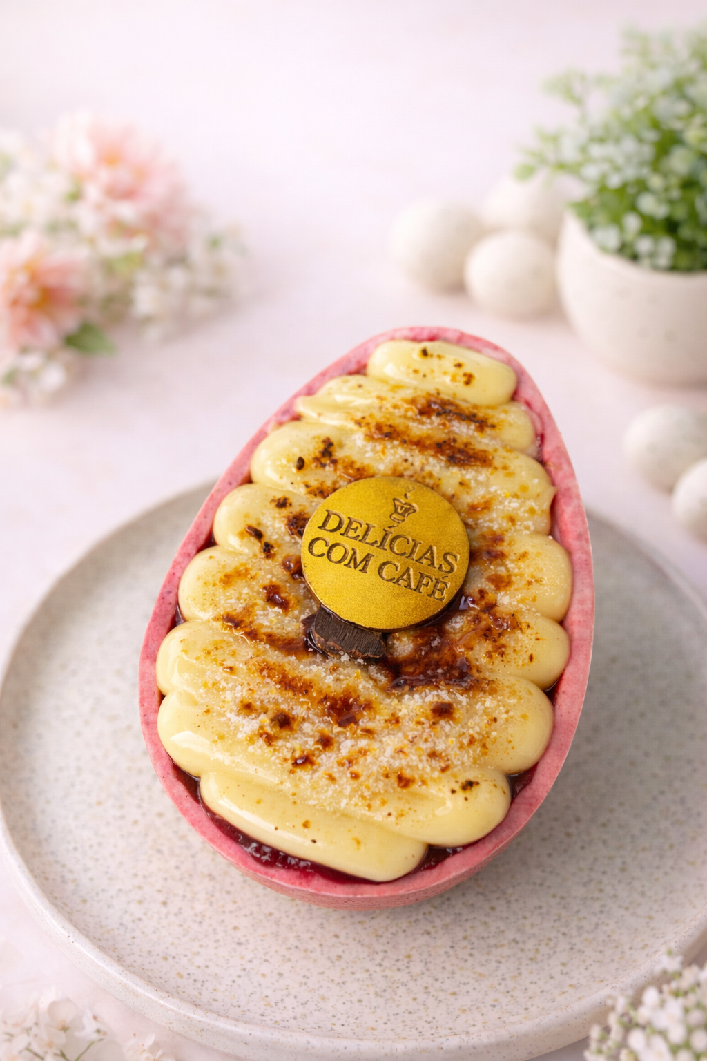 Ovo de Colher Brûlée de Frutas Vermelhas – 500g