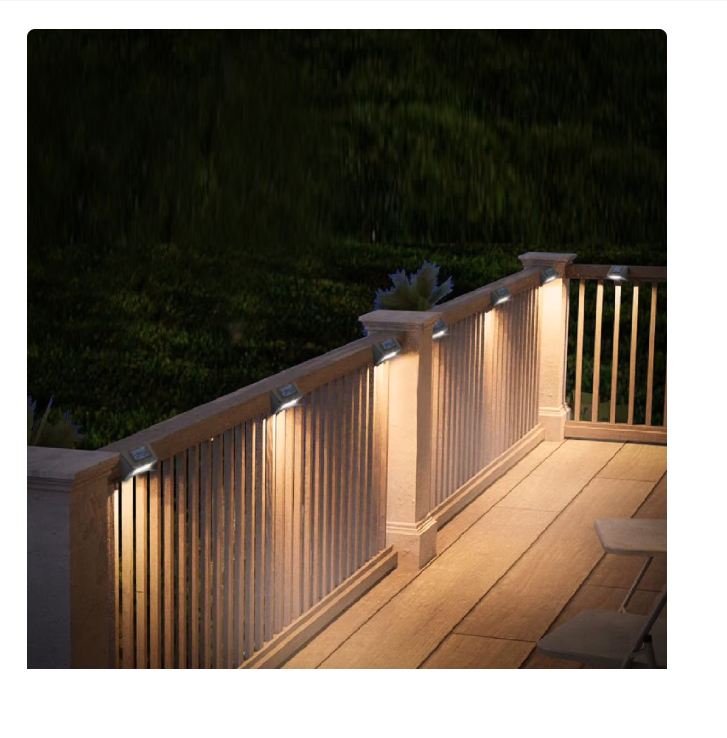 Deck Impressions Aluminum Solar Downcast Deck Lights, 4-Pack