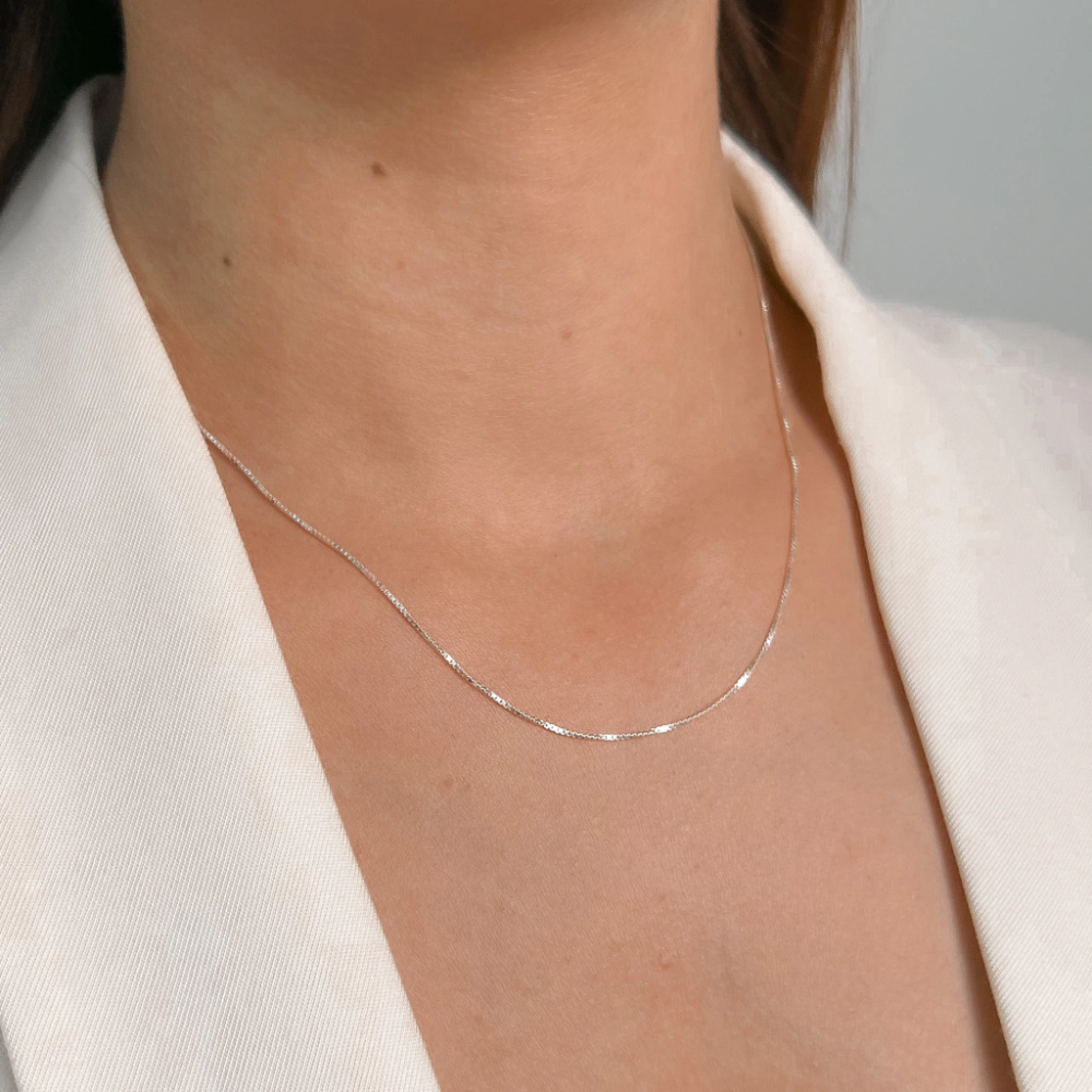 Corrente veneziana de prata 925 de 45cm