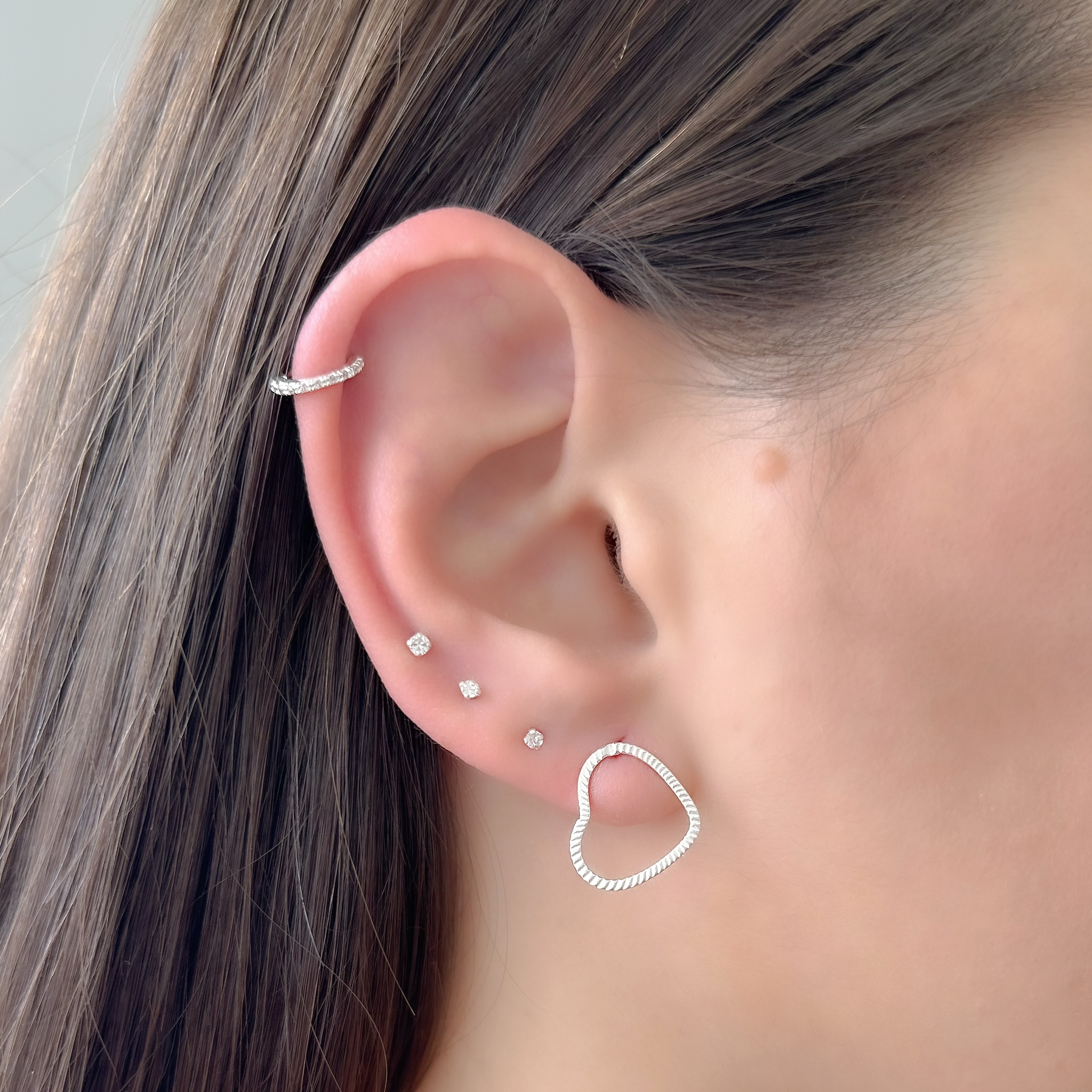 Brinco de Prata 925 vazado