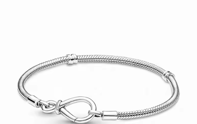 Pulsera Panza de víbora  con broche infinito