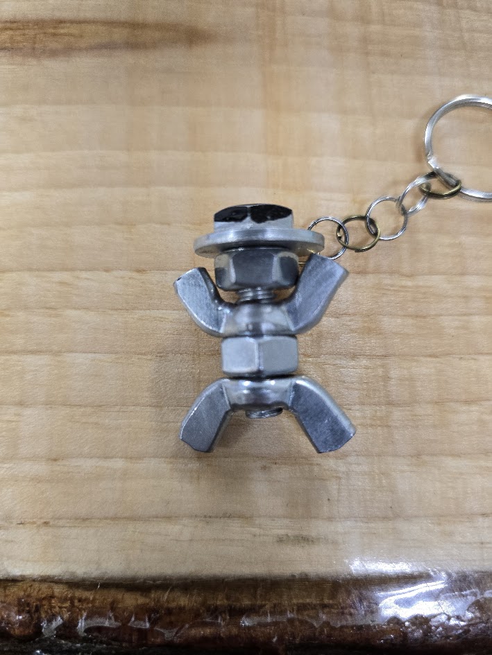 Metal Bolt Figure Keychain (Random selection)