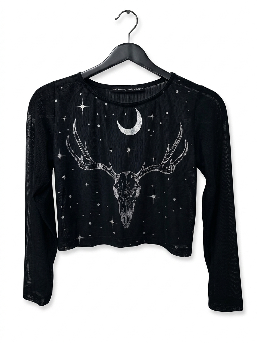Lunar Skull Mesh Top 