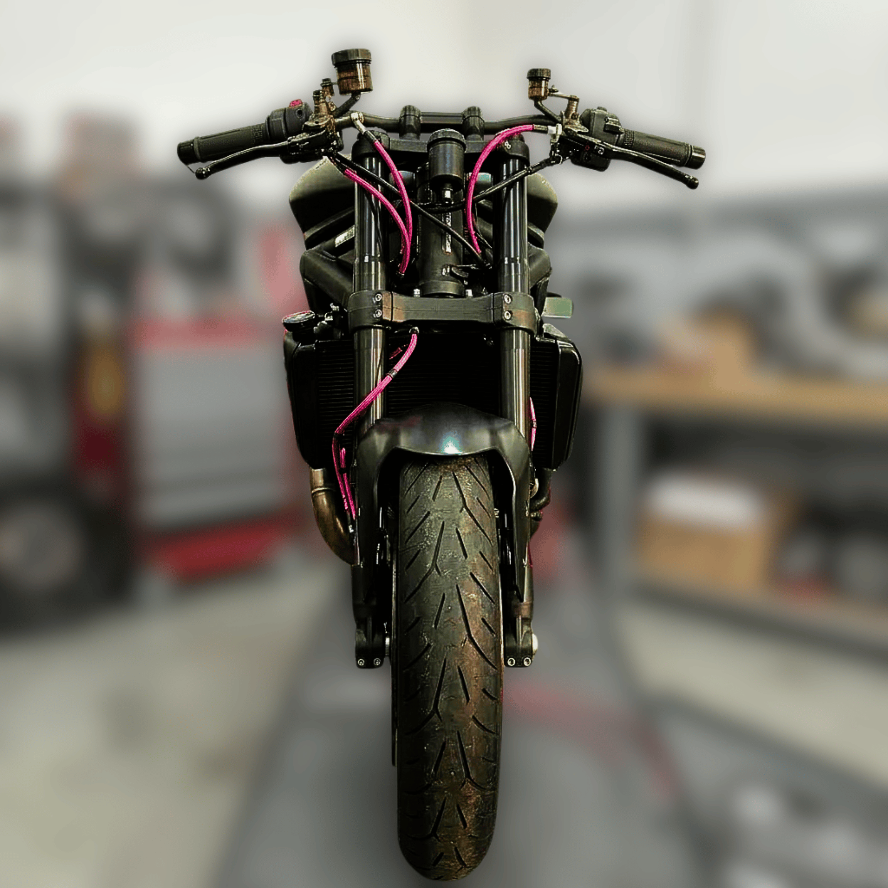 Línea de freno blindada para moto