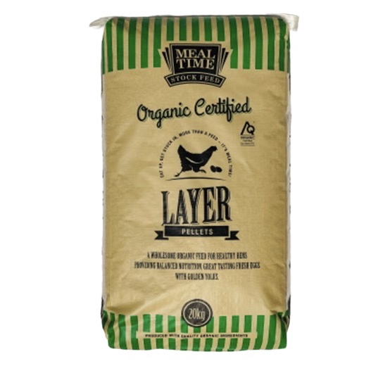 Meal Time certified organic layer pellets MBM