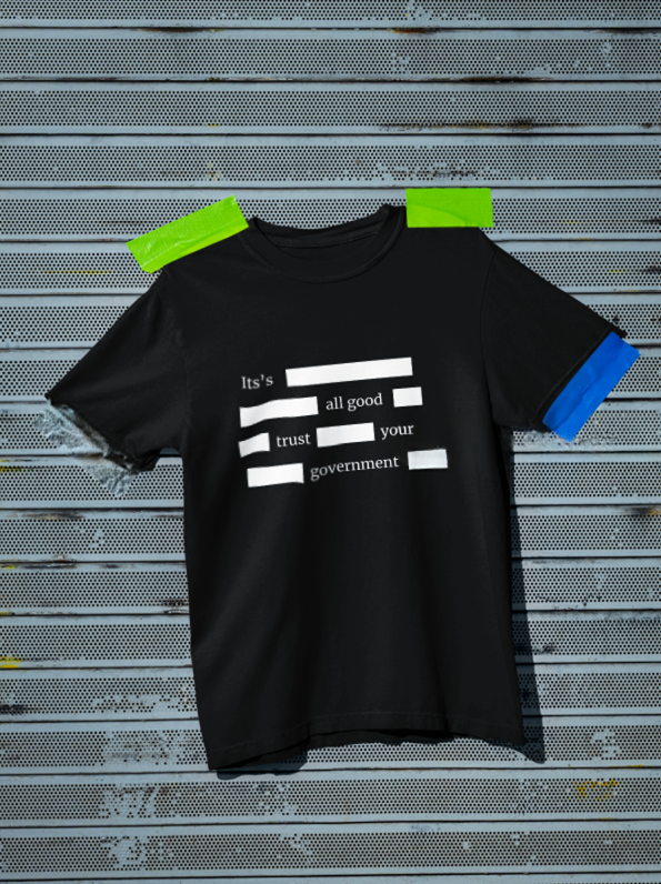 Redacted Black Tee