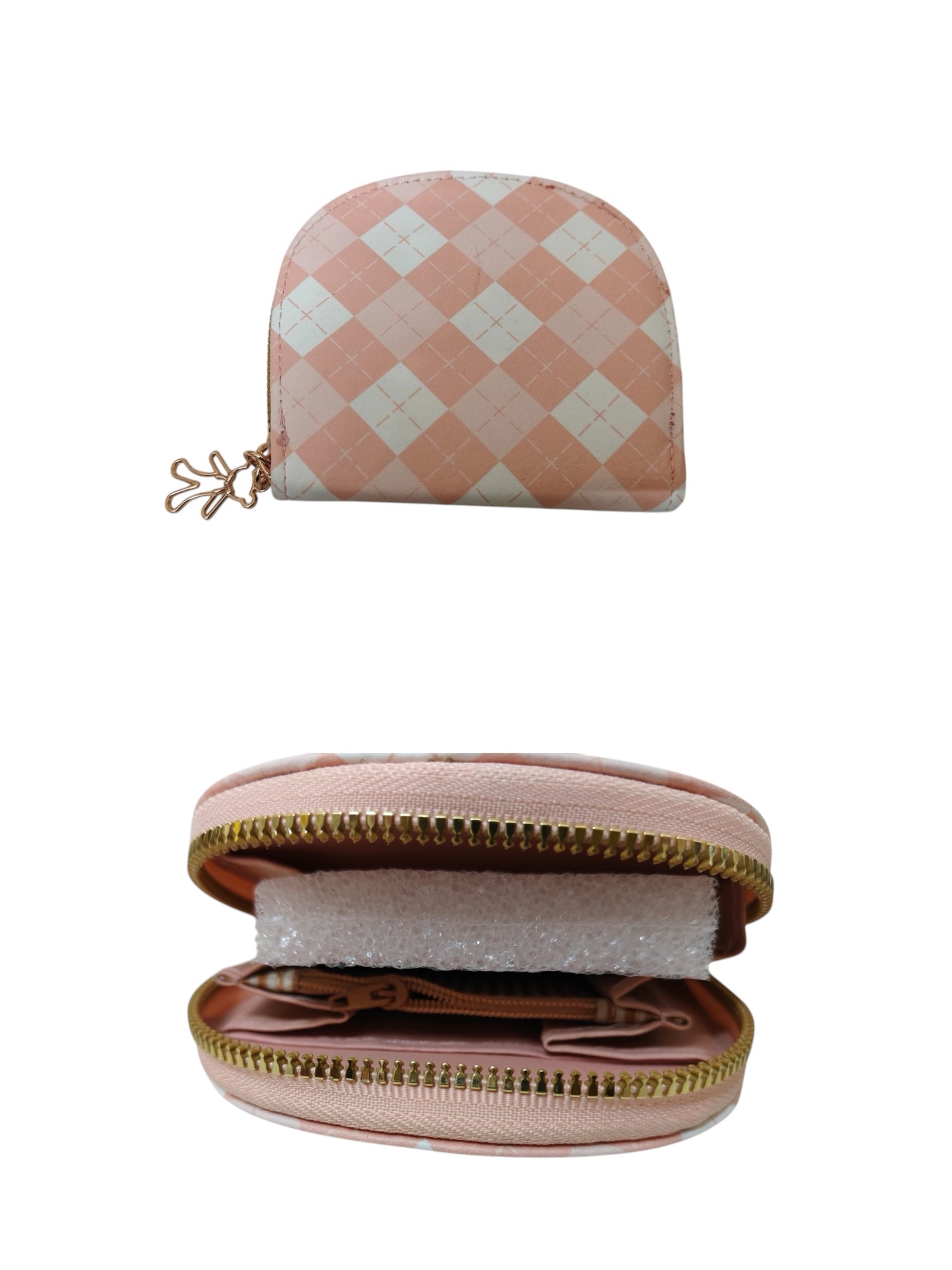 Syenora Look Alike Checkered Coin Purse