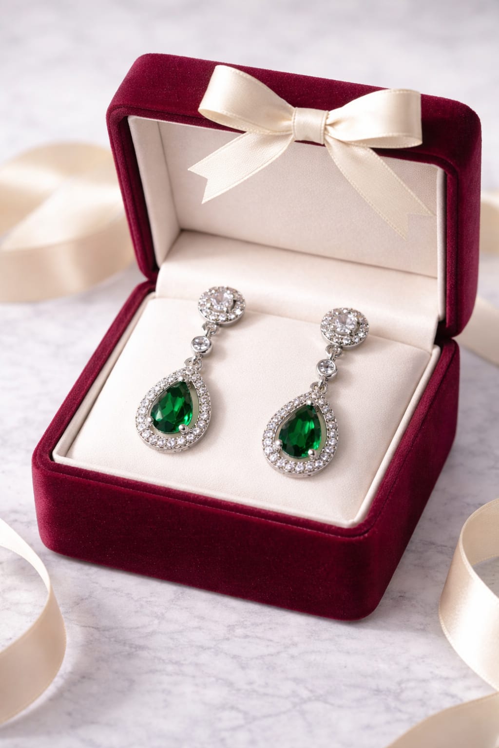 Syenora Emerald Drop Earrings