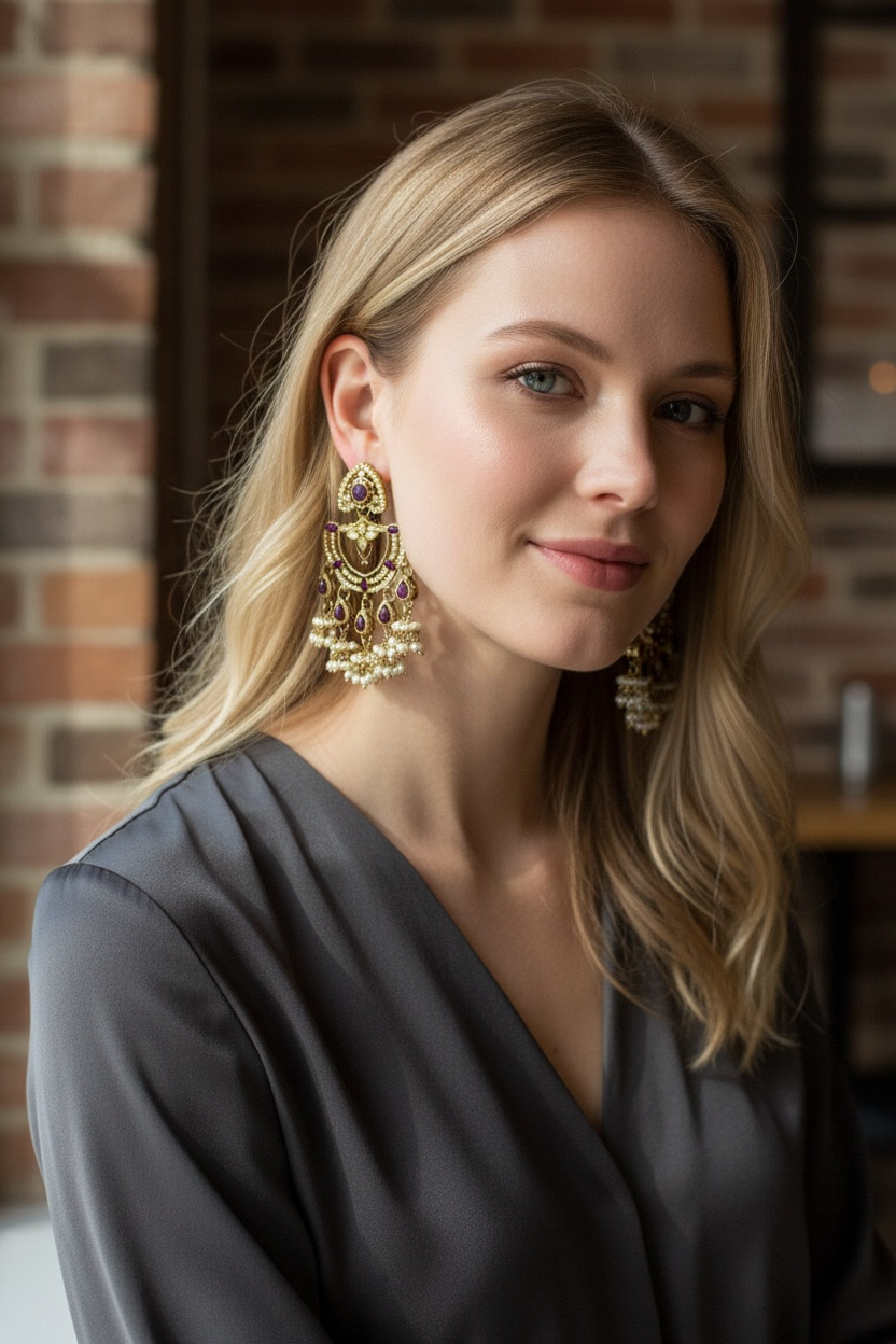Syenora Meher Mini Jhumkas Heritage Earrings