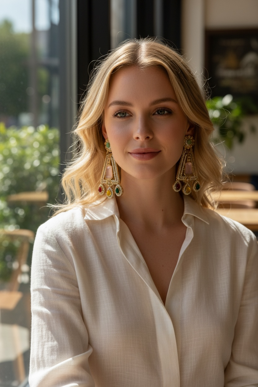 Syenora Noor-E-Zevar Regal Drop Earrings