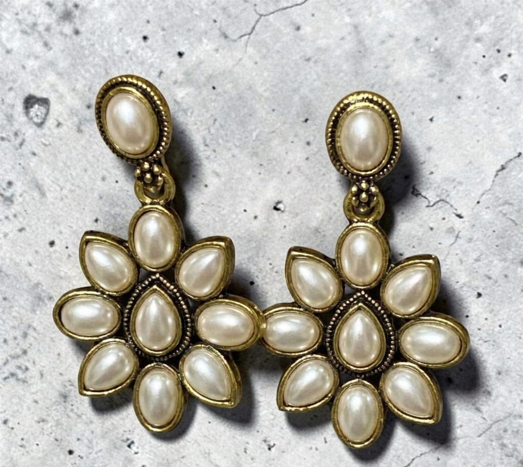Syenora Floral Kundan Earrings