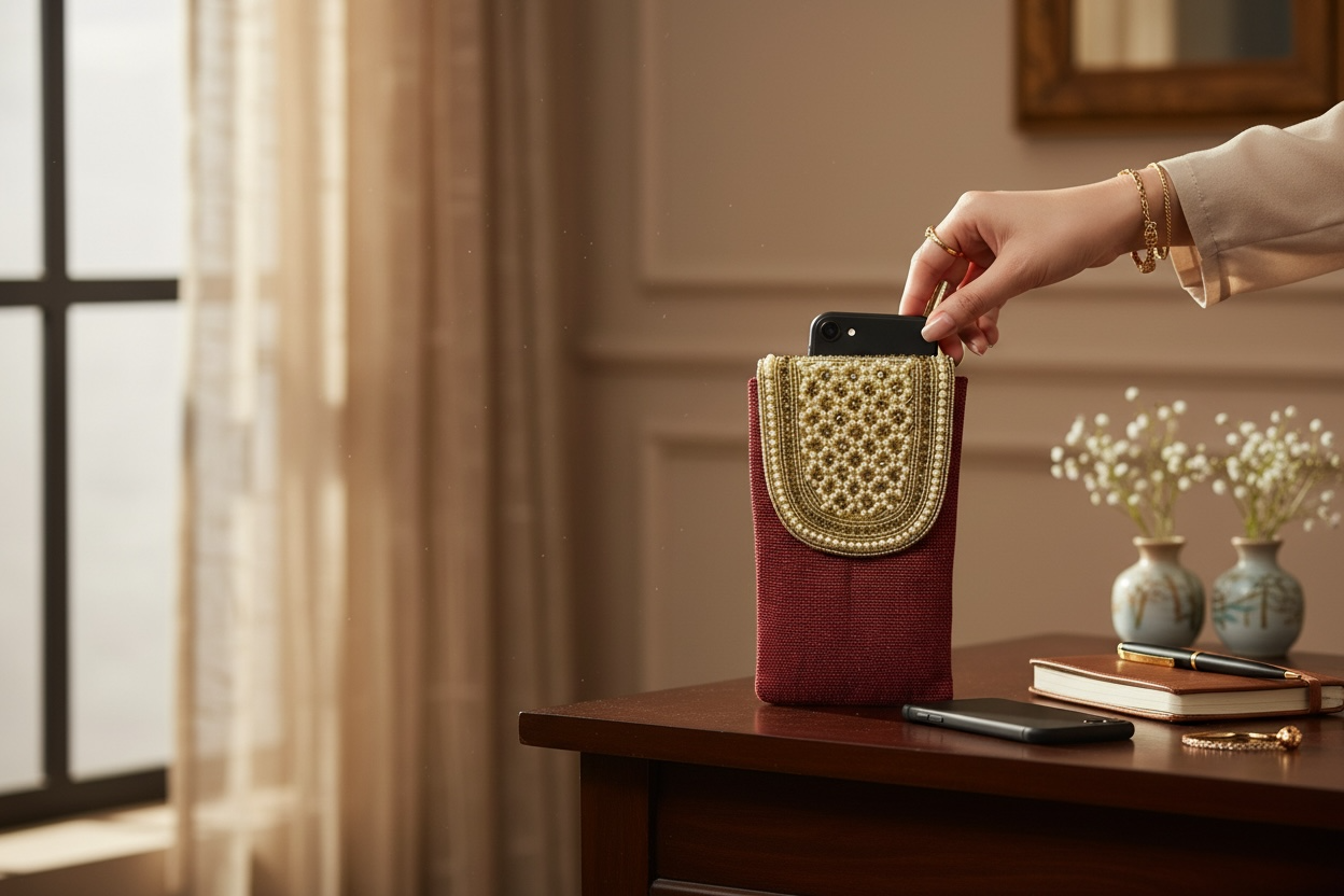 Syenora Beaded Mobile Sling Pouch