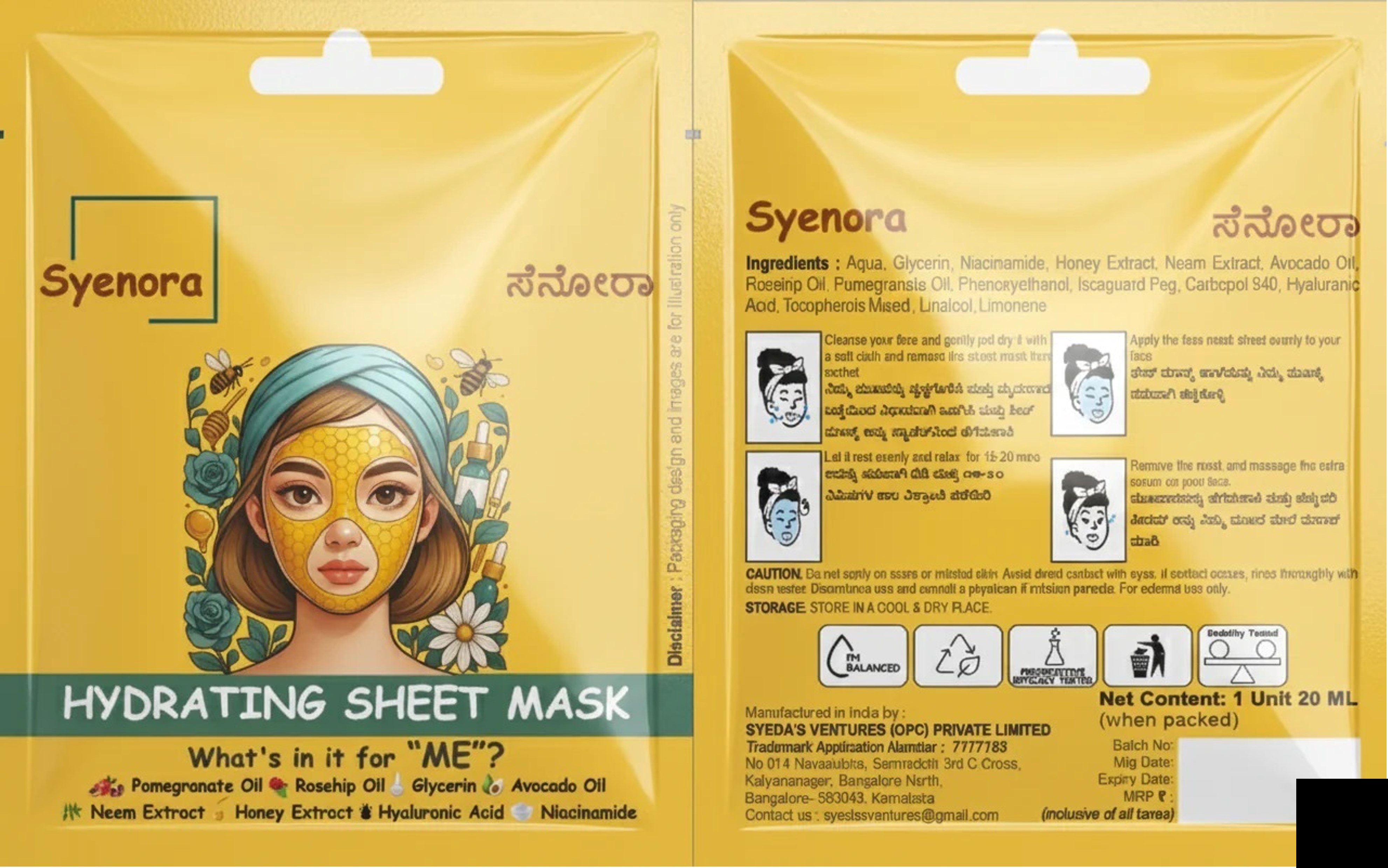 Syenora Hydrating Sheet Mask
