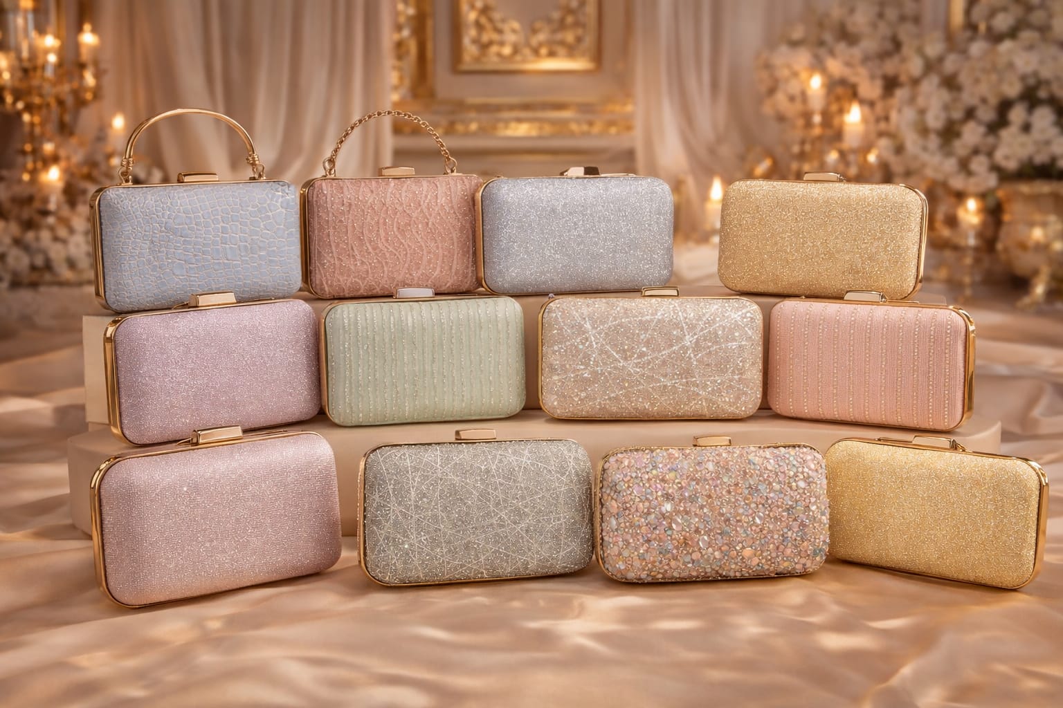 Syenora Aurora Luxe Box Clutch with Handle
